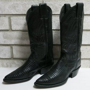 Justin Lizard Embossed Leather Western Cowgirl Kicker Women's Footwear Boots 4.5